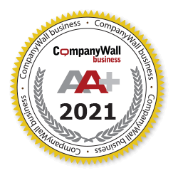 A+ CompanyWall credit rating certificate awarded to Meštri od broda d.o.o.